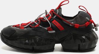 Jimmy Choo London Multicolor Leather And Mesh Diamond Low Top Sneakers