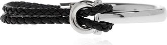Ferragamo Armband met logo - Heren - Armbanden - Zwart - S - Leer - Accessoires