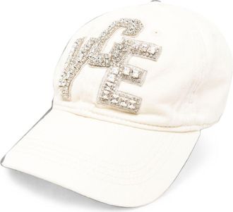 Golden Goose Light-Colored Embellished Logo Silk Nylon Hat