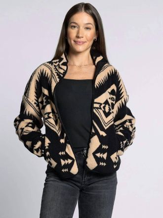 Thread & Supply Canyon Jacket In Cream Black Aztec