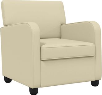 vidaXL Sill&oacute;n Crema Cuero Sint&eacute;tico Vidaxl