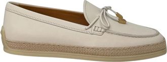 Tod's Gomma Rafia 92K Laccetto Terminali - Dames - Loafers - Wit - 37 1/2 EU - Schoenen