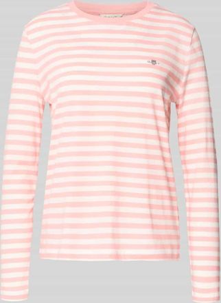 GANT Longsleeve mit Label-Stitching in Hellrosa, Gr&ouml;&szlig;e XXL