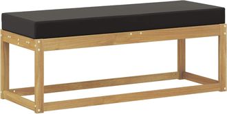 vidaXL Banco De Taburete Exterior Madera De Acacia S&oacute;lida Blanco Vidaxl