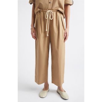 Maria McManus Organic Cotton Balloon Drawstring Pants in Walnut at Nordstrom, Size X-Small