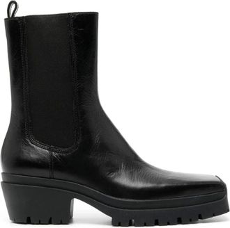 Alexander Wang Alexander Wang, Cowboy Boots, female, Black, Size: 9 US Black Moto Boots with Rubber Sole