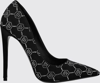 Philipp Plein D&eacute;collet&eacute; in raso con hexagon di strass