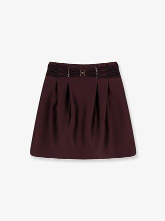 Elisabetta Franchi Gonna mini in satin - ELISABETTA FRANCHI - gender_Woman