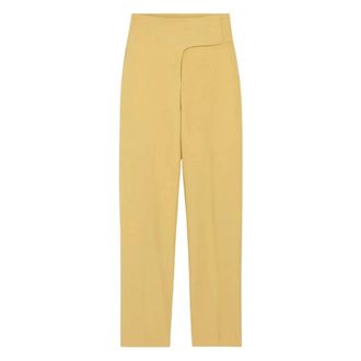 Ami Wide Trousers, female, Yellow, Size: XS Wrapped Belted Balloon Fit Trousers