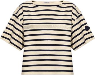 Moncler Striped Logo-print T-shirt