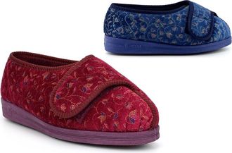 Generic Womens Extra Wide Fit Slippers Womens Wide Fit Slippers Ladies Wide Fit Slippers Womens Slippers Touch Fastening Slippers Ladies Slippers EEEE Width 4