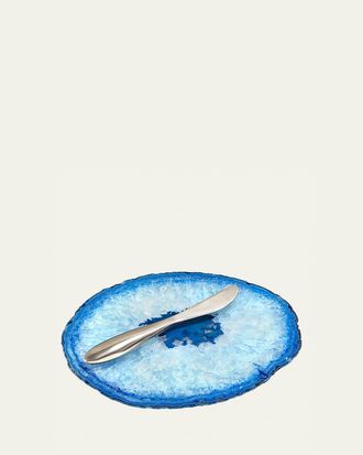 ANNA new york Ita Blue Cheese Plate & Forma Spreader