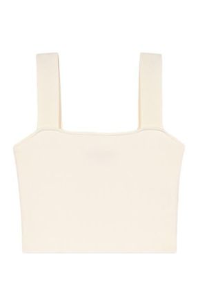 Maje Knit crop top in Ecru at Nordstrom, Size X-Small