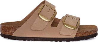 Birkenstock Sliders, female, Beige, Size: 11 US Arizona Big Buckle Narrow Fit