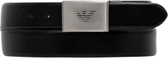 Emporio Armani Omkeerbare leren riem - Heren - Riemen - Zwart - ONE Size - Leer - Accessoires