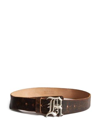 R13 logo-buckle belt - women - Leather - XS/S - Brown