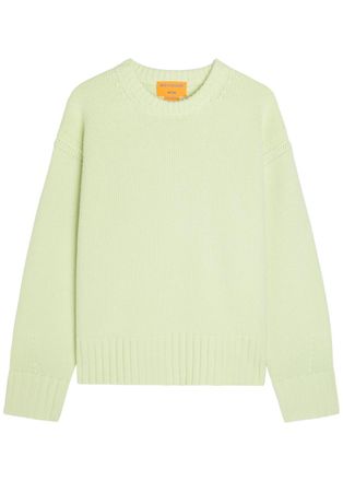 Guest In Residence Cozy Crew-neck Cashmere Jumper - Light Green - M (UK12 / M)