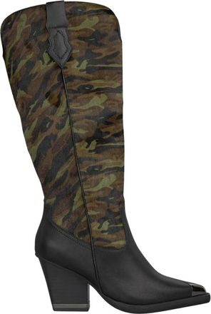 Alma En Pena Gedrukte laars met hak - Dames - Cowboylaarzen - Groen - 38 EU - Schoenen