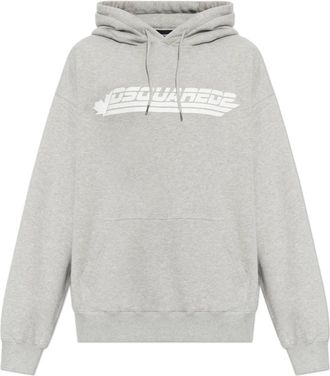 Dsquared2 Katoenen Logo Sweater - Heren - Hoodies - Grijs - XL - Katoen - Hoodies & sweatvesten