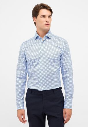 Eterna Langarmhemd ETERNA SLIM FIT, Herren, Gr. 38, Normalgr&ouml;ssen, blau (himmelblau), Twill, 100% Baumwolle, schmal, Manschette, Hemden Langarmhemd, NON IRON