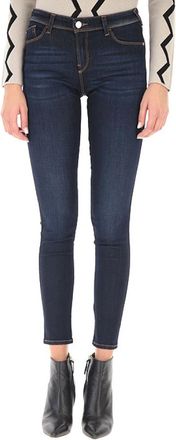 Emporio Armani Medium-Waisted Super Skinny-Leg Jeans - Dames - Skinny Jeans - Blauw - W26 - Jeans