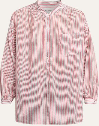 Isabel Marant Sapha Stripe Long-Sleeve Tunic