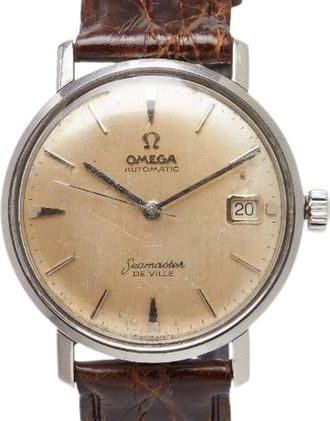 Omega Pre-owned Watches, male, Gray, Size: ONE SIZE Pre-owned De Ville Seamaster Stainless Steel Automatic