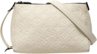 Louis Vuitton Pre-owned Monogram Empreinte Crossbody Bag - Dames - Vintage Schoudertas - Wit - ONE Size - Leer - Vintage