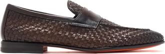 Santoni Stijlvolle Loafers voor Mannen - Heren - Loafers - Bruin - 40 EU - Schoenen