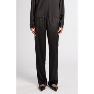 Tom Ford Stretch Silk Satin PJ Pants in Black at Nordstrom, Size X-Small