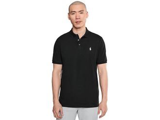 Polo Ralph Lauren Classic Fit Stretch Mesh Polo Shirt Mens Short Sleeve Knit Polo Black/Smoke : 2XL, Cotton/Elastane