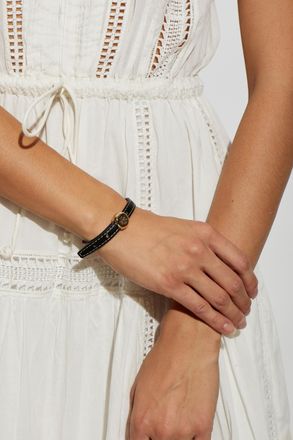 Tory Burch Leather Bracelet, Womens, Black