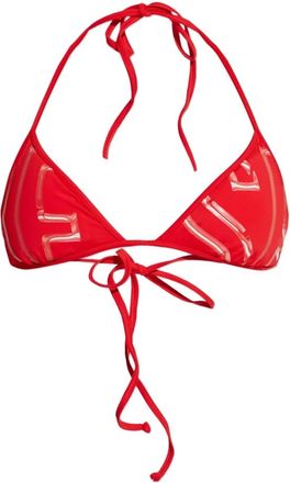 Diesel Badmode, Dames, Rood, L, Bikini Top met Vetersluiting