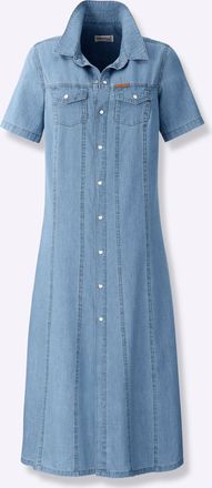 Casual Looks Jeanskleid CASUAL LOOKS Jeans-Kleid, Damen, Gr. 19, Kurzgr&ouml;ssen, blau, bleached, Twill, 100% Baumwolle, unifarben, wadenlang, Kleider Jeanskleid