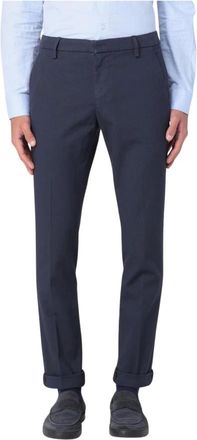 Dondup Broeken, Heren, Blauw, W40, Katoen, Groene Slim Fit Chinos voor mannen