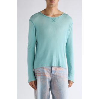 Acne Studios Einso U Sunkissed Rib T-Shirt in Mint Green at Nordstrom, Size X-Large