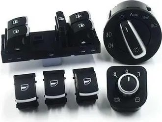 OEM El Conjunto De Botones Es Compatible Con Volkswagen Passat B6, B7, Cc, Eos, Jetta, Golf 5, 6, Tiguan, Touran