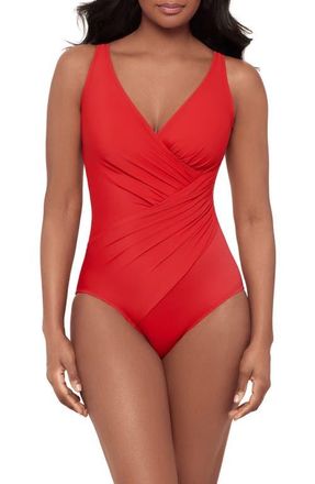 Miraclesuit Must Have Oceanus One-Piece Swimsuit in Poppy at Nordstrom, Size 14