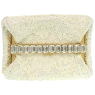 Dolce & Gabbana Pre-owned Leren Clutch - Dames - Pre-owned - Wit - Maat: ONE Size Leer