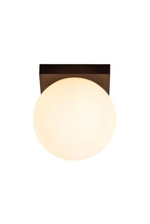 Lucide L&aacute;mpara de techo de vidrio con 1 led integrado, negro