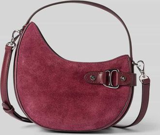 Lauren Ralph Lauren Handtasche aus Rindsleder mit Tragehenkel und Schulterriemen in Bordeaux, Größe 1