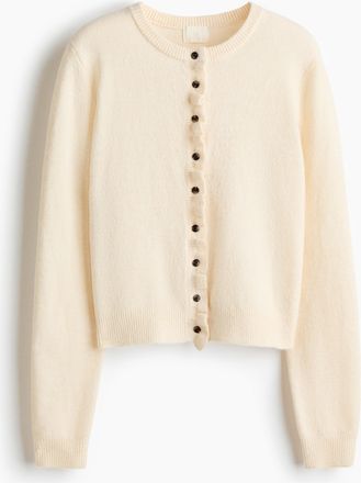 H&M Cardigan mit Volants - Beige