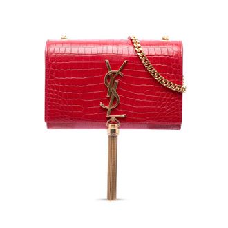 Saint Laurent Pre-owned Saint Laurent Small Croc Embossed Leather Kate Tassel Crossbody Ladies COZM2D7N00DYMJ2C