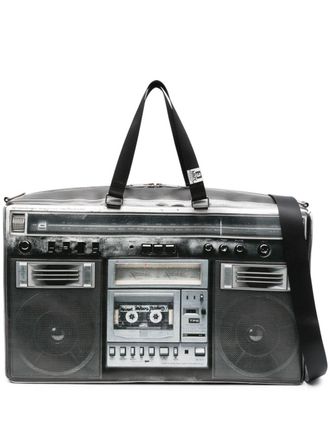 Miharayasuhiro Borsa tote con stampa Boombox - Nero