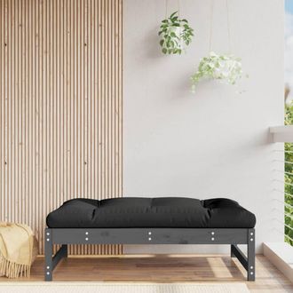 Berkfield Home Garden Footstool Grey 120x80 cm Solid Wood Pine
