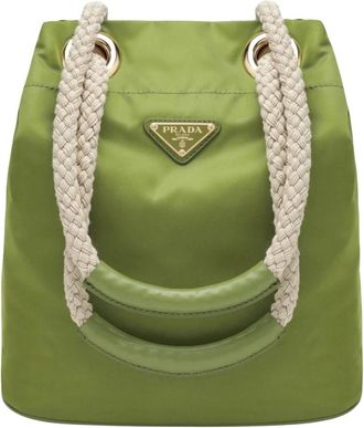 Prada Bucket Bags, female, Green, Size: ONE SIZE Borsa a Spalla