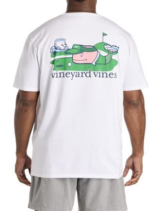Vineyard Vines Big & Tall Golfer Whale Graphic Pocket T-Shirt in White Cap at Nordstrom, Size 3X Big