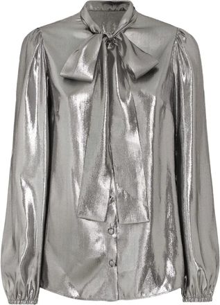 Dolce & Gabbana Lamé chiffon blouse - Zilver