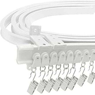 OEM Barra De Cortina De Techo Flexible De 5 M: Barra De Pl&aacute;stico Resistente Y Flexible Para Ventanales O Separadores De Ambientes
