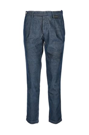 Michael Coal Mid-Rise Trousers With Tapered Leg And Classic Cut